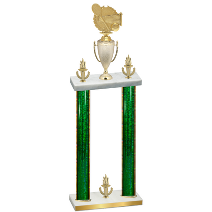 Double Green Glacier Victory Tennis Trophy