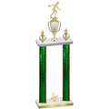 Double Green Glacier Third Place Bowling Trophy