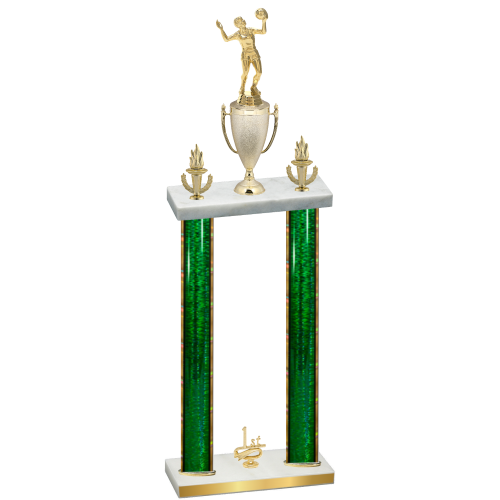 Double Green Glacier First Place Volleyball Trophy