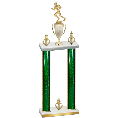 Double Green Glacier Victory Football Trophy