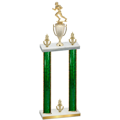 Double Green Glacier Victory Football Trophy