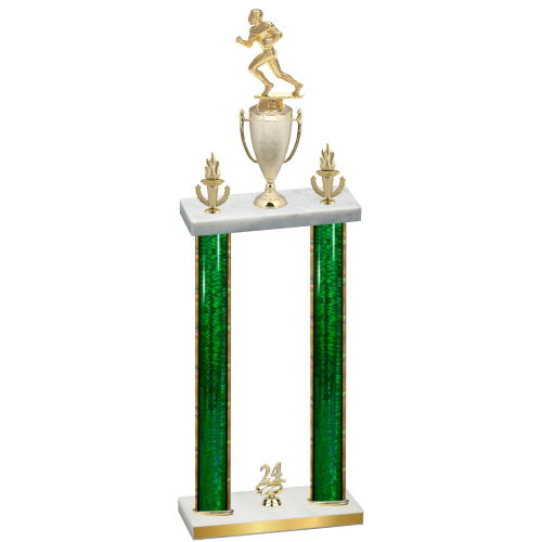 Double Green Glacier Year Football Trophy