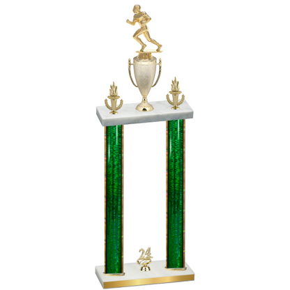 Double Green Glacier Year Football Trophy