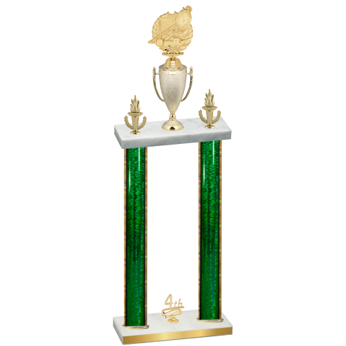 Double Green Glacier Fourth Place Swimming Trophy