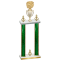 Double Green Glacier Victory Cheerleading Trophy