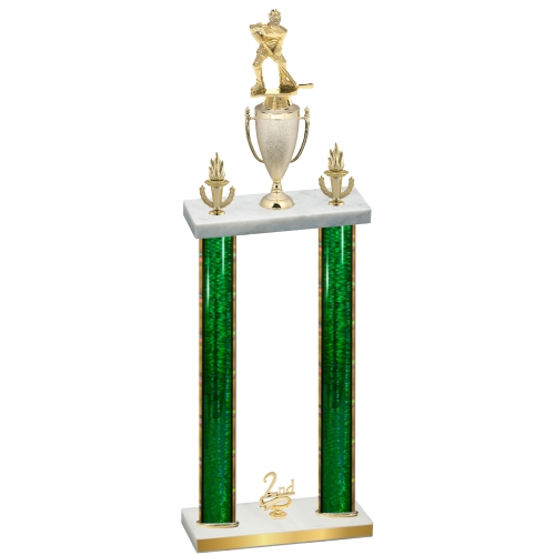 Double Green Glacier Second Place Hockey Trophy
