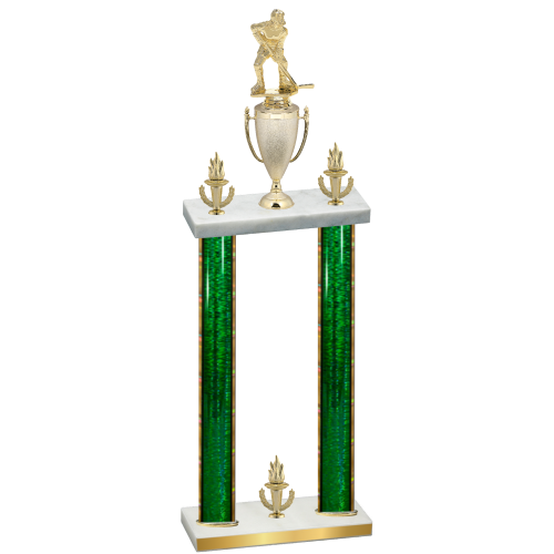 Double Green Glacier Victory Hockey Trophy