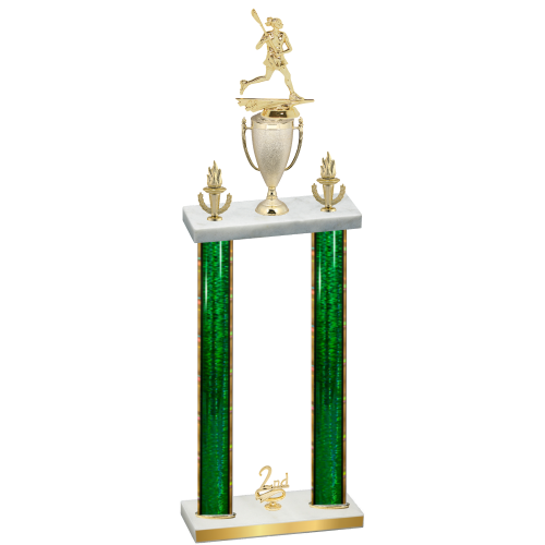 Double Green Glacier Second Place Lacrosse Trophy