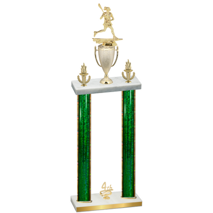 Double Green Glacier Fourth Place Lacrosse Trophy