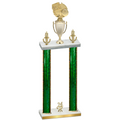 Double Green Glacier Year Basketball Trophy
