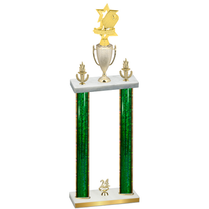 Double Green Glacier Year Pickleball Trophy