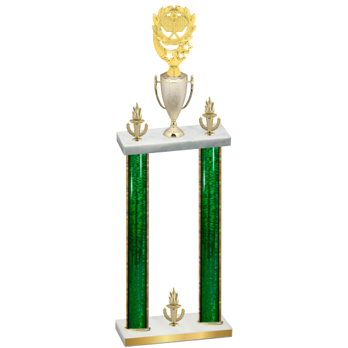 Double Green Glacier Victory Pickleball Trophy