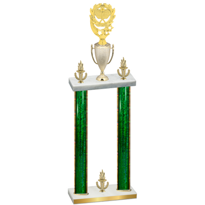 Double Green Glacier Victory Pickleball Trophy