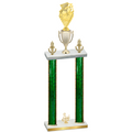 Double Green Glacier Third Place Pickleball Trophy