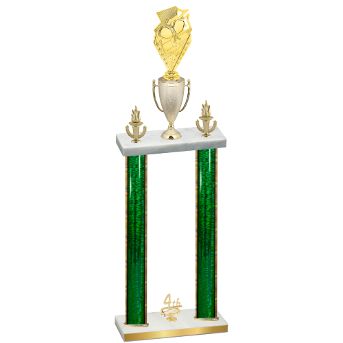 Double Green Glacier Fourth Place Pickleball Trophy