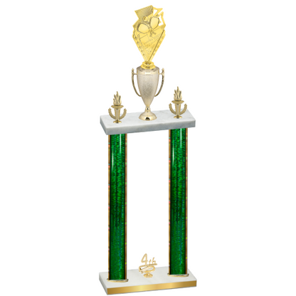 Double Green Glacier Fourth Place Pickleball Trophy
