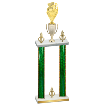 Double Green Glacier Victory Pickleball Trophy