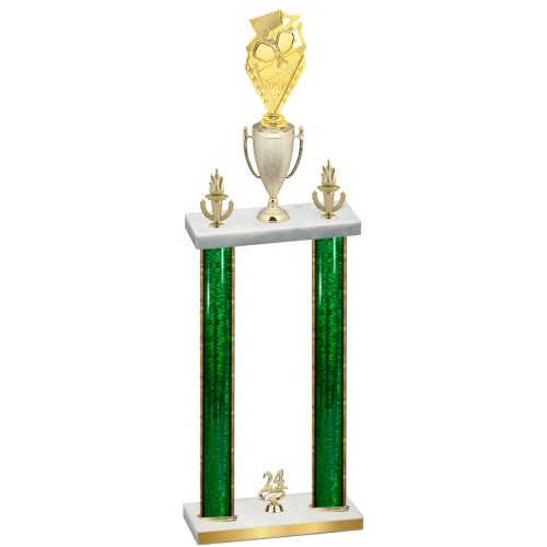 Double Green Glacier Year Pickleball Trophy