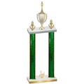 Double Green Glacier Third Place Chess Trophy