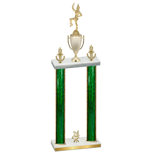 Double Green Glacier Year Majorette Trophy