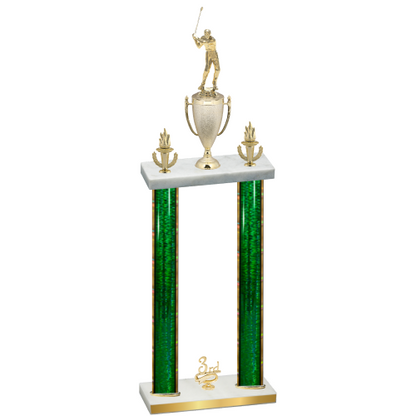 Double Green Glacier Third Place Golf Trophy