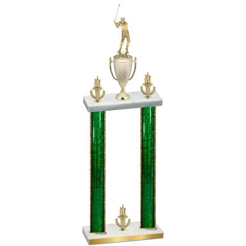 Double Green Glacier Victory Golf Trophy
