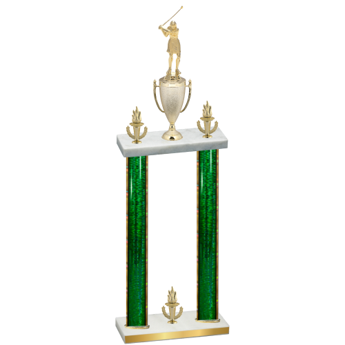 Double Green Glacier Victory Golf Trophy