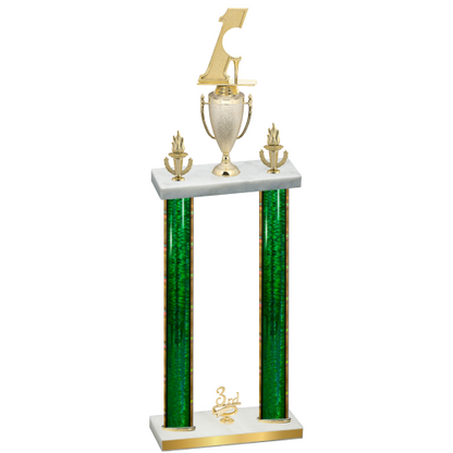 Double Green Glacier Third Place Golf Trophy