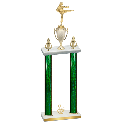 Double Green Glacier Second Place Karate Trophy
