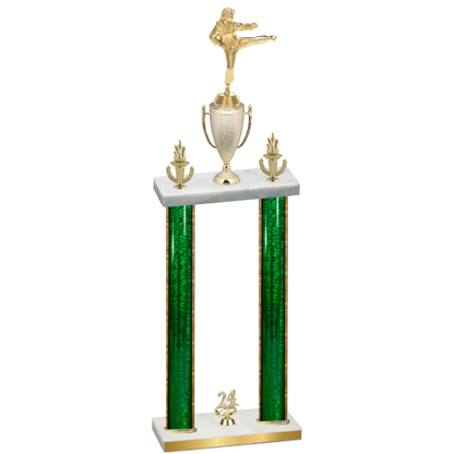 Double Green Glacier Year Karate Trophy