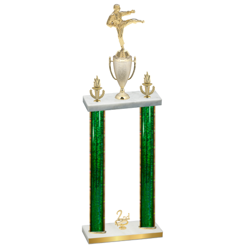 Double Green Glacier Second Place Karate Trophy