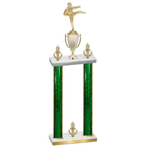 Double Green Glacier Victory Karate Trophy