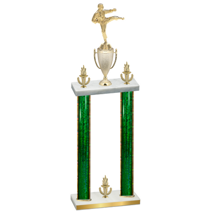 Double Green Glacier Victory Karate Trophy