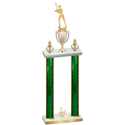 Double Green Glacier Second Place Softball Trophy