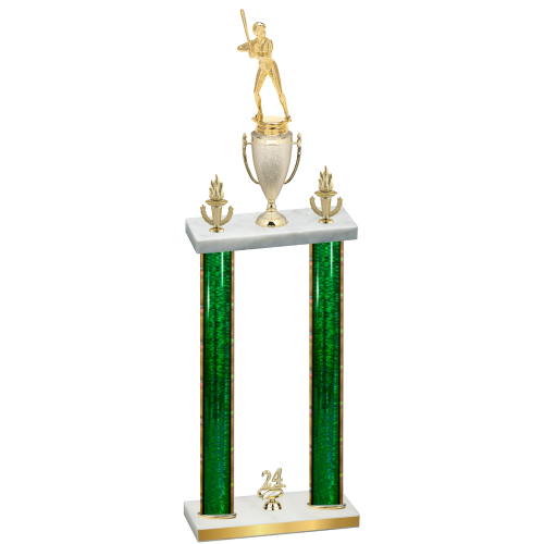 Double Green Glacier Year Softball Trophy