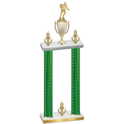 Double Green Carbon Fiber Victory Rugby Trophy