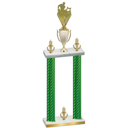 Double Green Carbon Fiber Victory Rugby Trophy