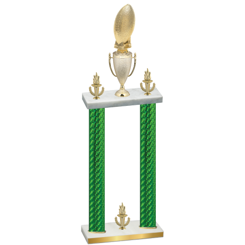 Double Green Carbon Fiber Victory Football Trophy