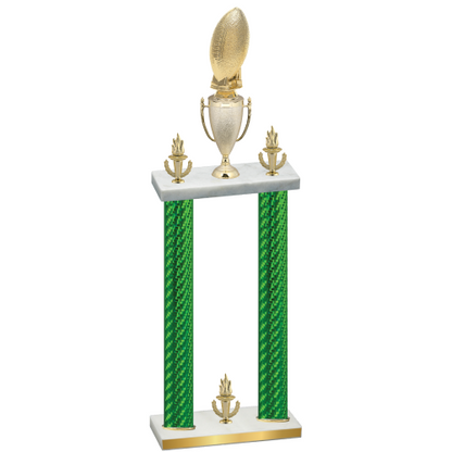 Double Green Carbon Fiber Victory Football Trophy
