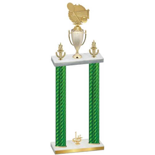 Double Green Carbon Fiber First Place Tennis Trophy