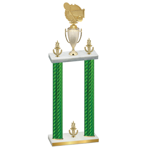 Double Green Carbon Fiber Victory Tennis Trophy