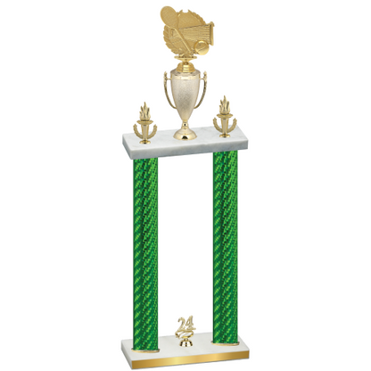 Double Green Carbon Fiber Year Tennis Trophy