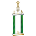 Double Green Carbon Fiber Fourth Place Wrestling Trophy