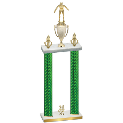 Double Green Carbon Fiber Year Wrestling Trophy