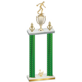 Double Green Carbon Fiber Second Place Bowling Trophy