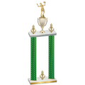 Double Green Carbon Fiber Victory Volleyball Trophy