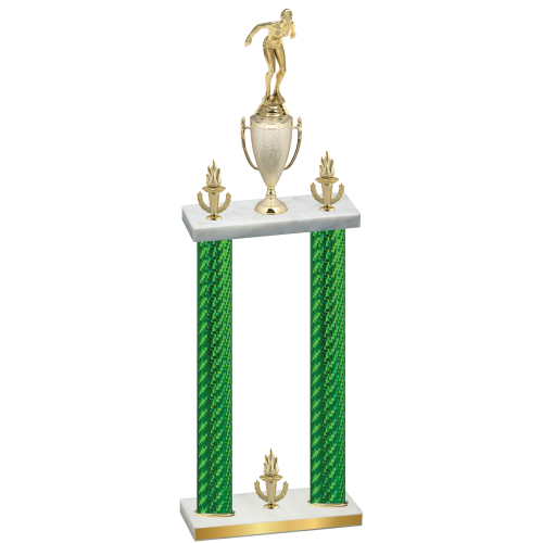 Double Green Carbon Fiber Victory Tennis Trophy