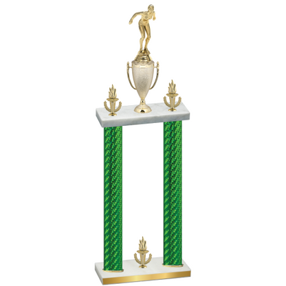 Double Green Carbon Fiber Victory Tennis Trophy