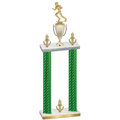 Double Green Carbon Fiber Victory Football Trophy