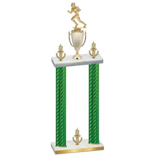 Double Green Carbon Fiber Victory Football Trophy